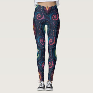 Liquid Galaxy Illusion   Seamless Surreal Gradient Leggings