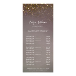 liquid glitter price list rack card