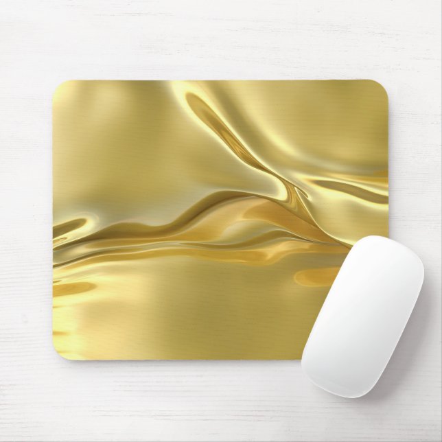 Liquid Gold Abstract Mouse Mat (With Mouse)