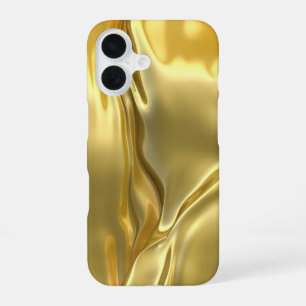 Liquid Gold Abstract Shimmer iPhone 16 Case