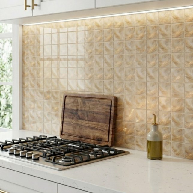 Liquid Gold and Warm Beige Luxury Ceramic Tile (Creator Uploaded)