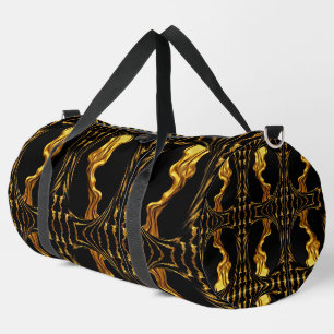 Liquid Gold Black Monochrome Achempong Christian Duffle Bag