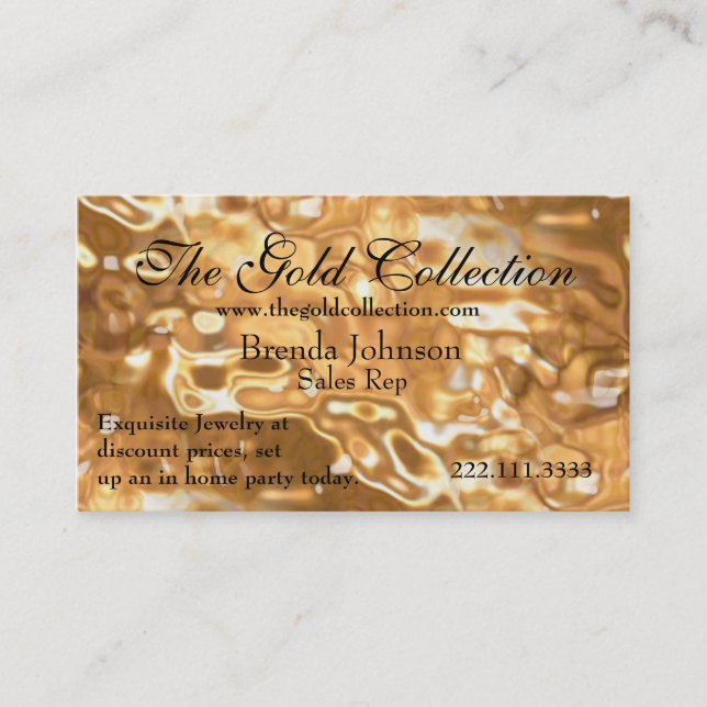 Liquid Gold Business Card (Front)