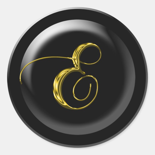 Liquid Gold E Classic Round Sticker (Front)