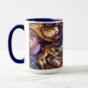 Liquid Gold Marble Morning Coffee Mug Aesthetic