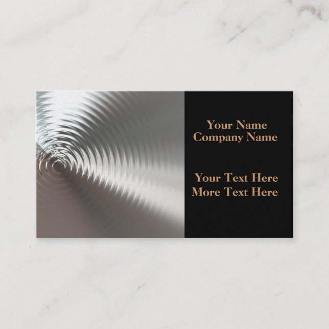 Liquid Gold Ripples Business Cards (Front)