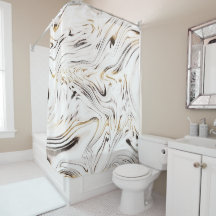 Liquid Gold Silver Black Marble #1