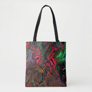 Liquid Graffiti Red Tote Bag