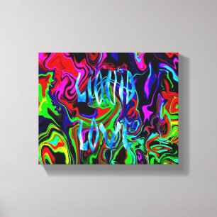 Liquid Love ~Wrapped Canvas Abstract Modern Retro Print