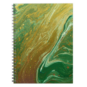 Liquid marble pattern notebook