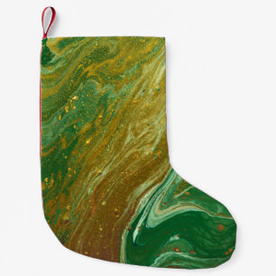 Liquid marble pattern small christmas stocking