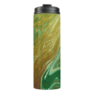 Liquid marble pattern thermal tumbler