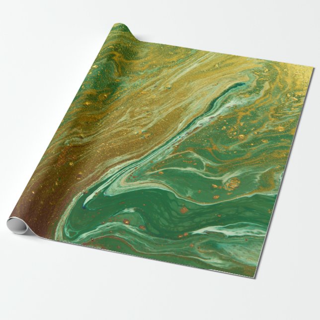 Liquid marble pattern wrapping paper (Unrolled)