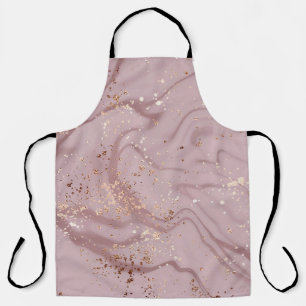 Liquid Marble: Rose Gold Artistry. Apron