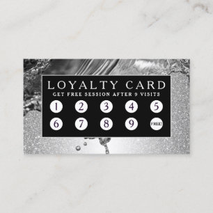 Liquid metal silver loyalty card