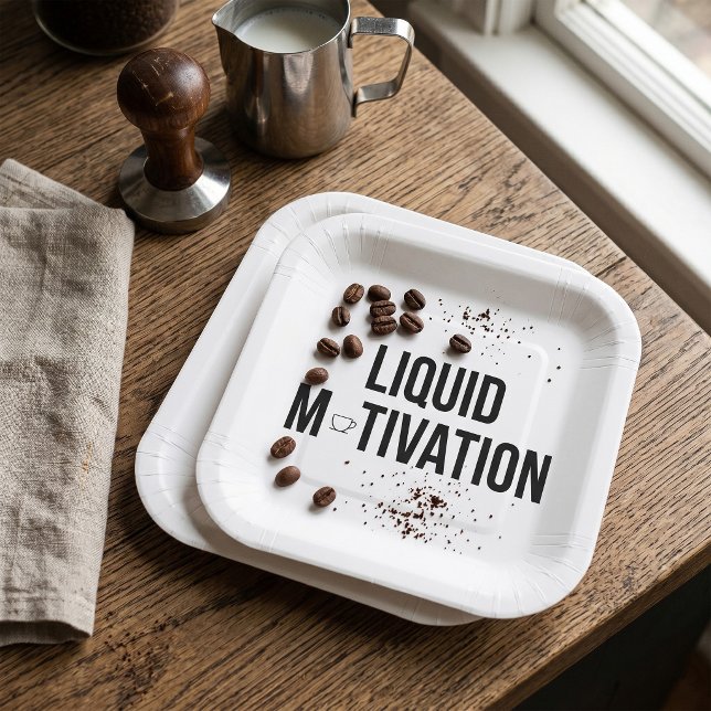 Liquid Motivation Modern Caffeine Addict  Paper Plate (Creator Uploaded)