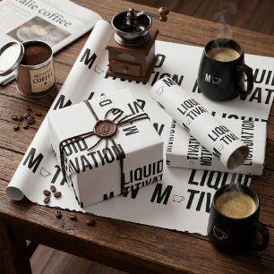 Liquid Motivation Modern Caffeine Addict Wrapping Paper