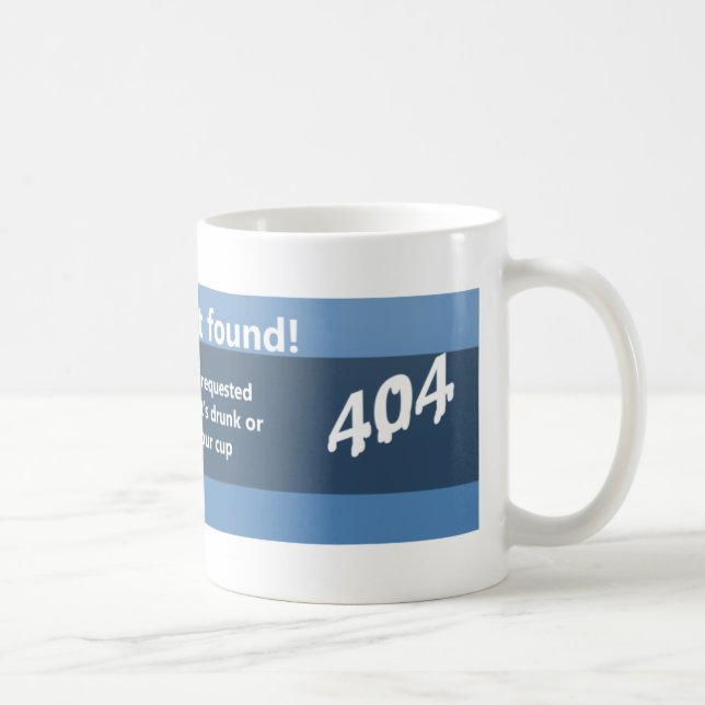 Liquid not found 404 coffee mug (Right)