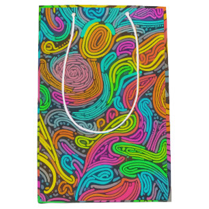 liquid organic neon pattern Gift Bag
