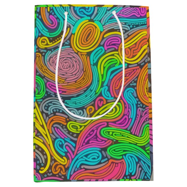 liquid organic neon pattern Gift Bag (Front)