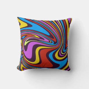 Liquid Paint Marbling Effect Decorative Throw Pill Cushion