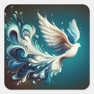 Liquid Painting Look Holy Spirit The Paraclete Square Sticker