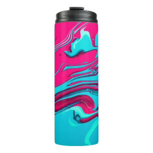 Liquid paper marbling paint background. Fluid pain Thermal Tumbler