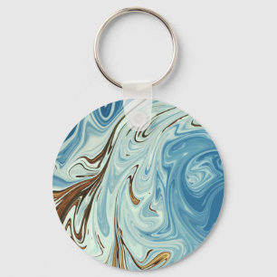Liquid pour abstract pattern key ring