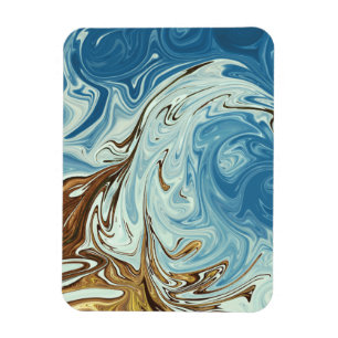 Liquid pour abstract pattern magnet