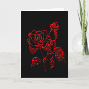Liquid Roses Gothic Valentine's Day Card