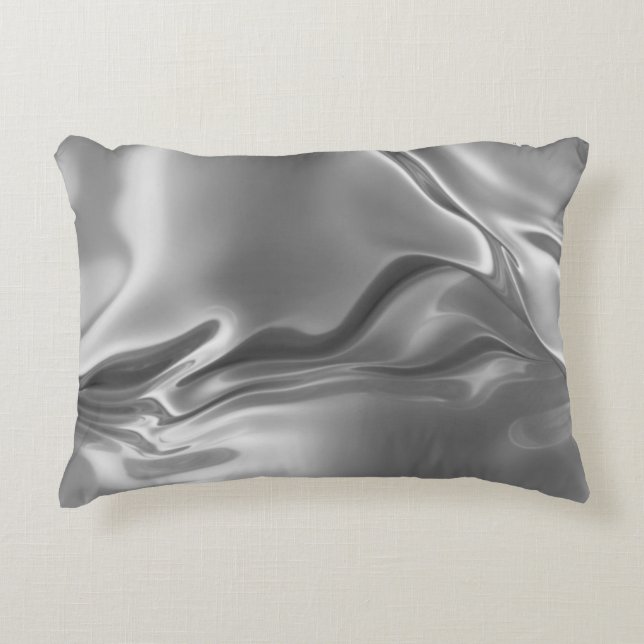 Liquid Silver Digital Print Decorative Cushion (Front)