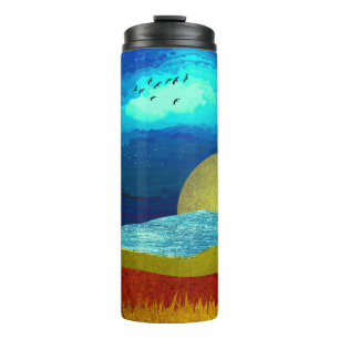 Liquid Sky Landscape Thermal Tumbler