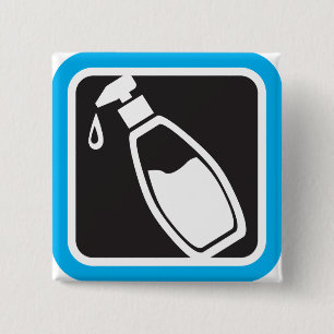 Liquid Soap Dispenser Pump Bottle Icon 15 Cm Square Badge