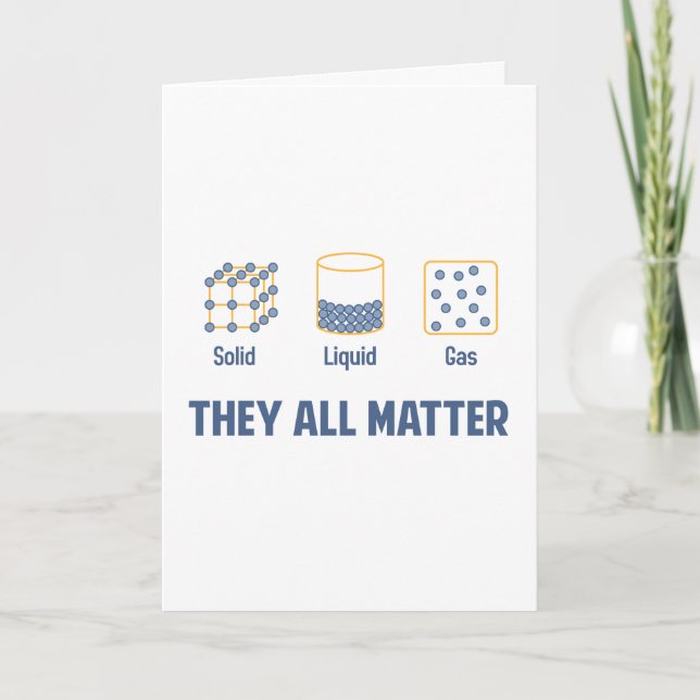 Liquid Solid Gas - They All Matter Card (Front)