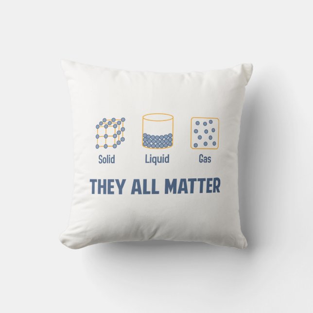 Liquid Solid Gas - They All Matter Cushion (Front)