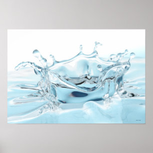 Liquid splash rendering poster