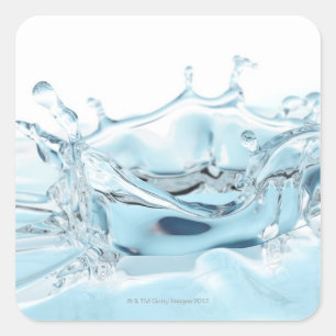Liquid splash rendering square sticker