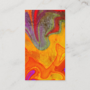 Liquid stone cave colorful abstract business card