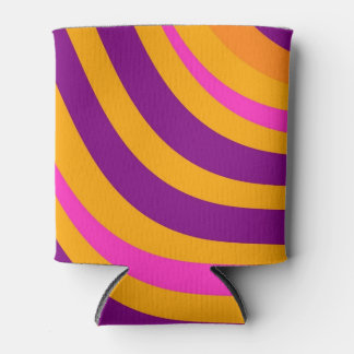Liquid Swirl Flow Groovy Stripe Y2K Pattern Can Cooler
