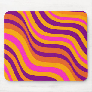Liquid Swirl Flow Groovy Stripe Y2K Pattern Mouse Mat