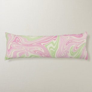Liquid Swirl Green Pink Pattern Body Cushion