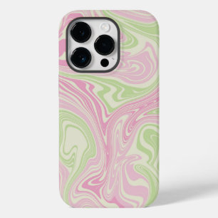 Liquid Swirl Green Pink Pattern Case-Mate iPhone 14 Pro Case