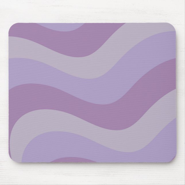 Liquid Swirl Purple Flow Groovy Stripe Y2K Pattern Mouse Mat (Front)