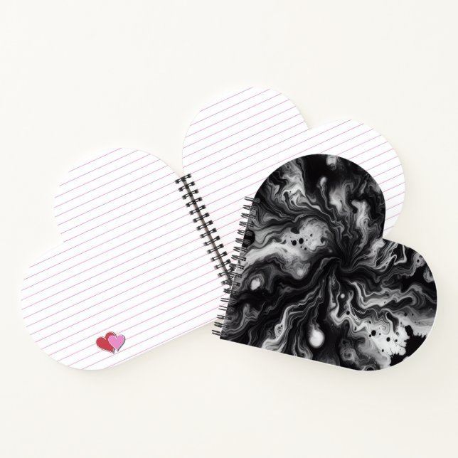 Liquid Tie Die Heart Notebook (Inside)