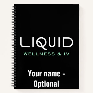 Liquid Wellness & IV Notebook - Black