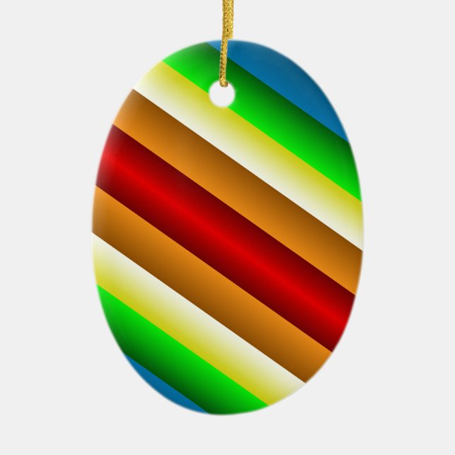Liquidartz Double Edged Rainbow Ceramic Tree Decoration (Front)