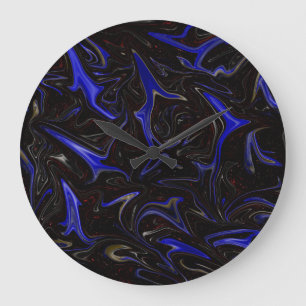 Liquidised Outer Space Pattern, Large Clock. Clock
