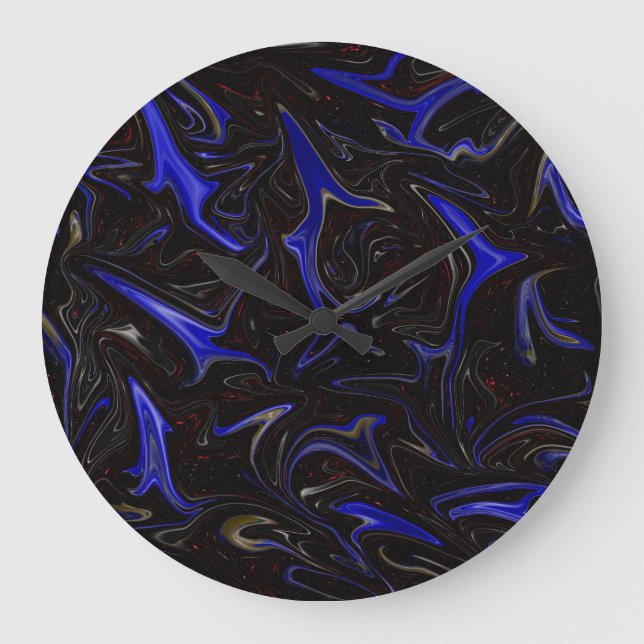 Liquidised Outer Space Pattern, Large Clock. Clock (Front)