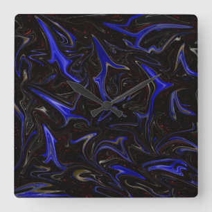 Liquidised Outer Space Pattern, Square Wall Clock