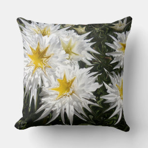 Liquidised White Daisies, Large Cushion. Cushion